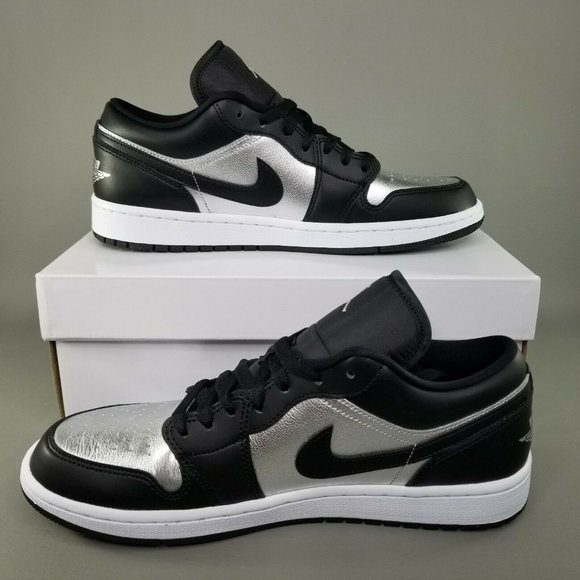 Nike Air Jordan 1 Low SE Silver Toe Shoes Women 11 - Picture 2 of 7
